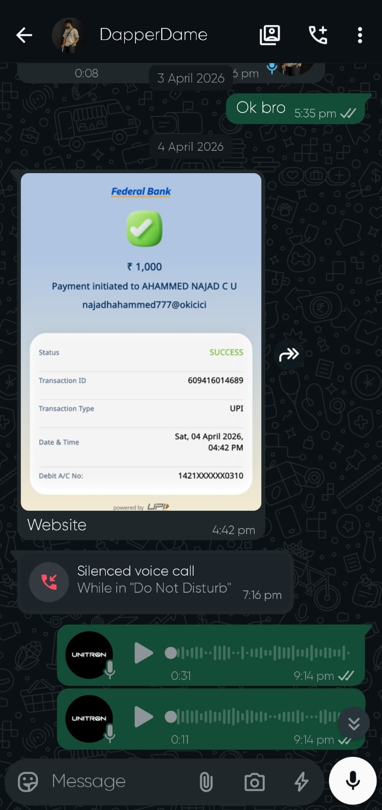 Client Proof Screenshot
